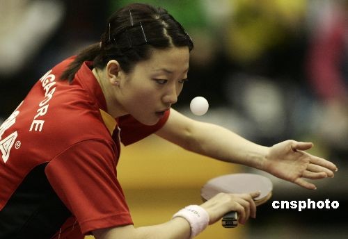 新加坡女乒“一姐”　李佳薇全力征战北京奥运会